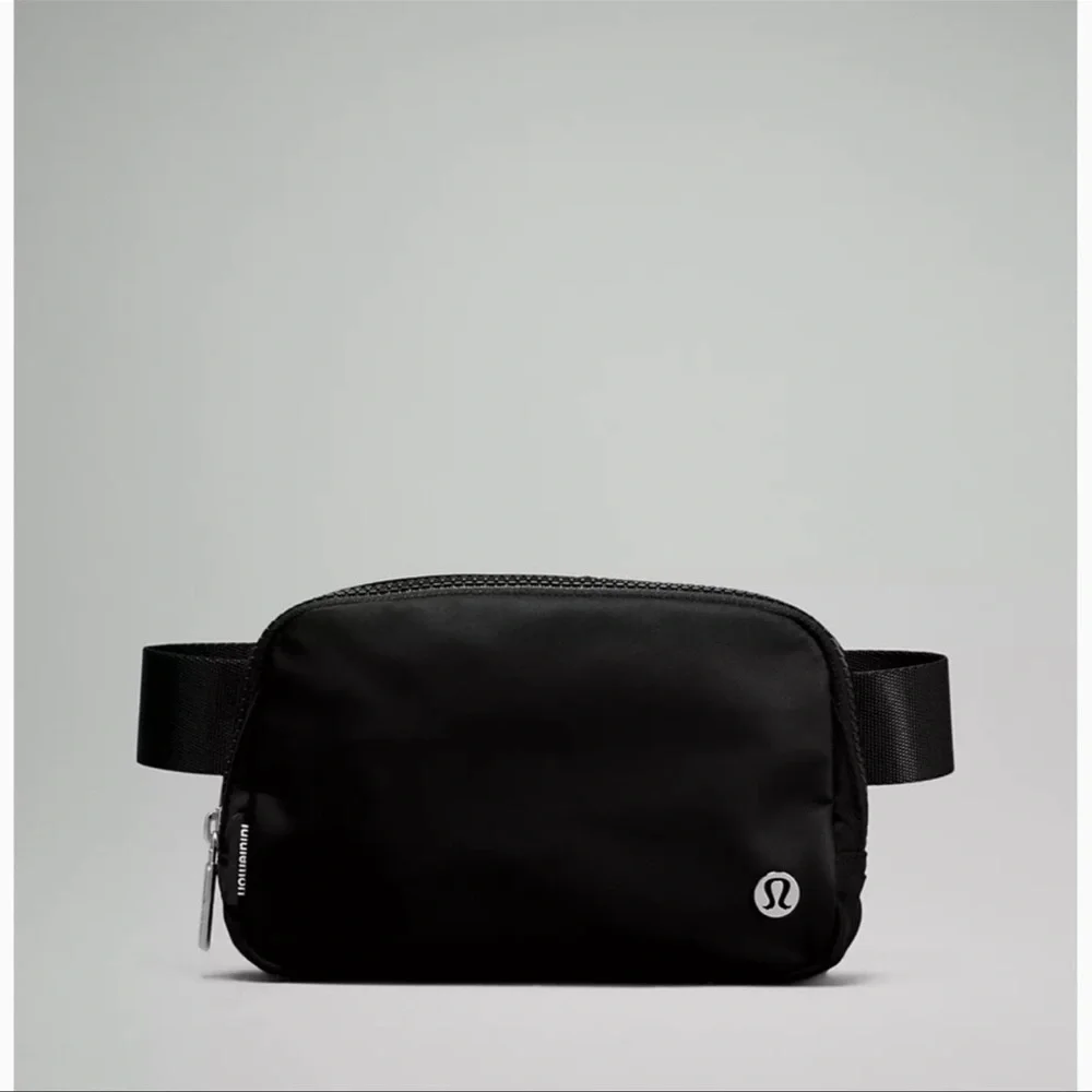 lululemon belt bag poshmark lululemon athletica | Bags | Nwt Lululemon Everywhere Belt Bag Black With  Silver Logo